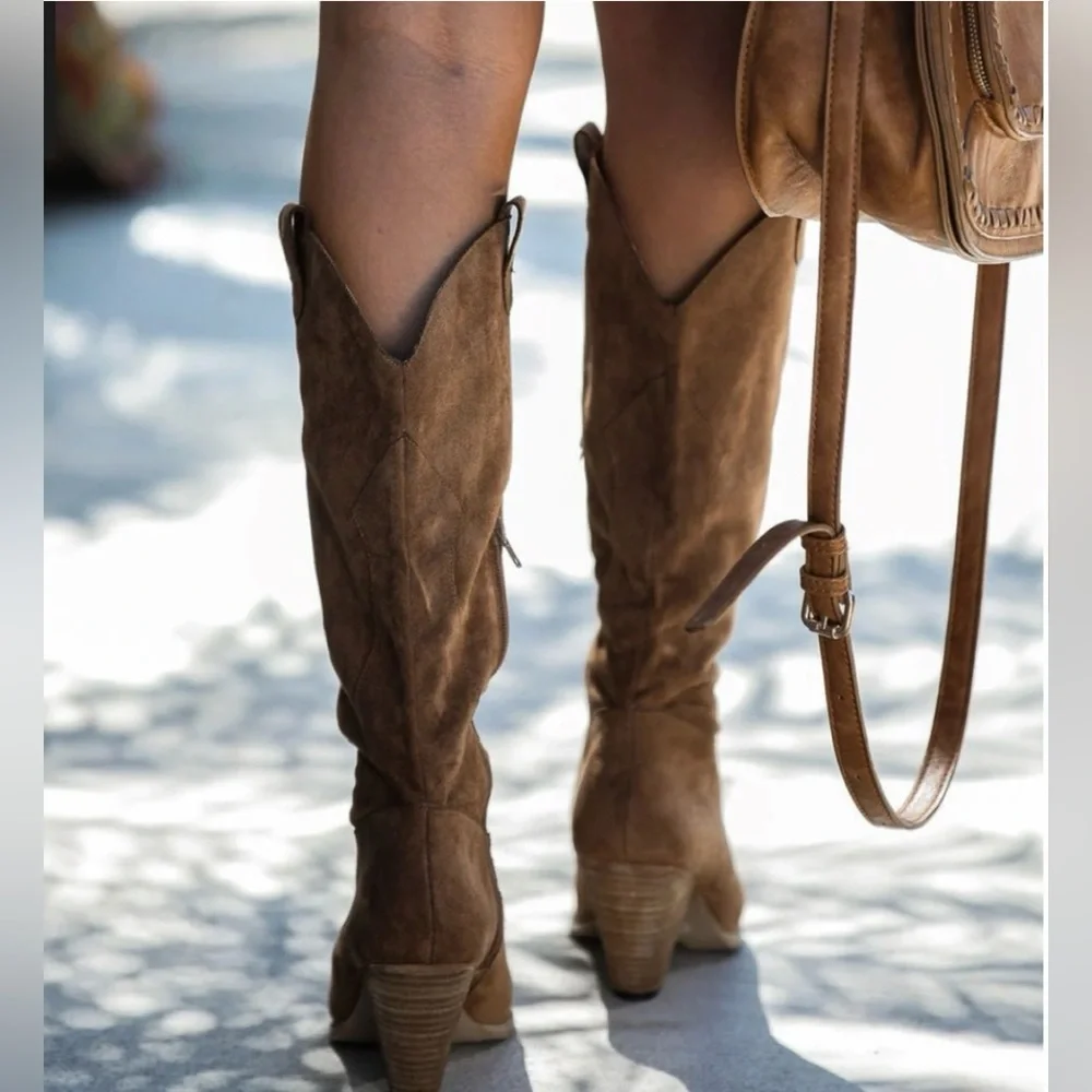 LASSO WESTERN BOOT CAMEL-8.5 - Picture 3 of 16